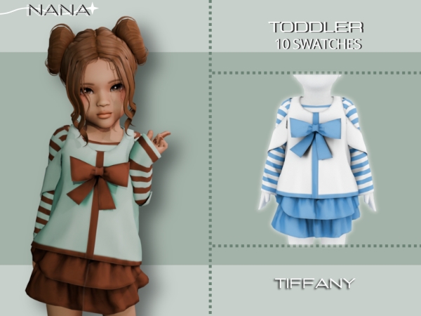 Maxis Match 7NANA (Tiffany) Skirt and Shirt Set by 7nana - The Sims 4 Custom Content