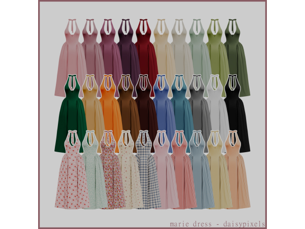 Maxis Match Marie Dress by Marie Dress - The Sims 4 Custom Content
