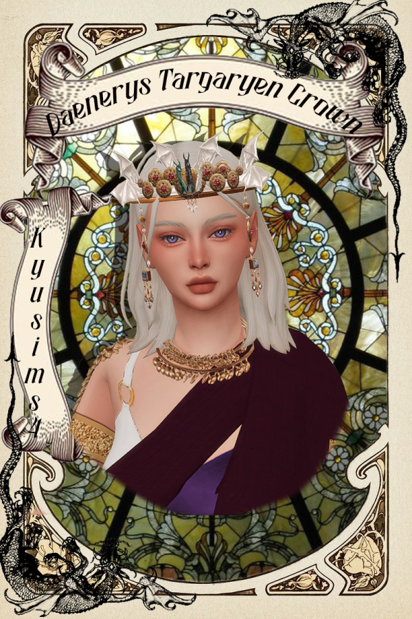 Mix [Kyusims4]Daenerys Targaryen Crown by simsfinds - The Sims 4 Custom Content