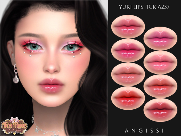 Alpha Yuki Lipstick A237 by ANGISSI - The Sims 4 Custom Content