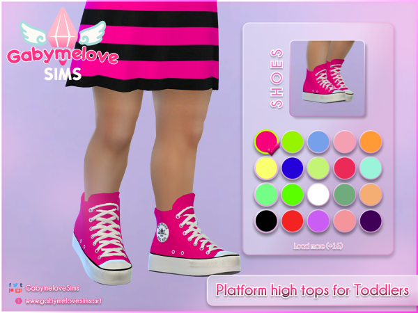 Maxis Match Platform High Top Sneakers - The Sims 4 Custom Content