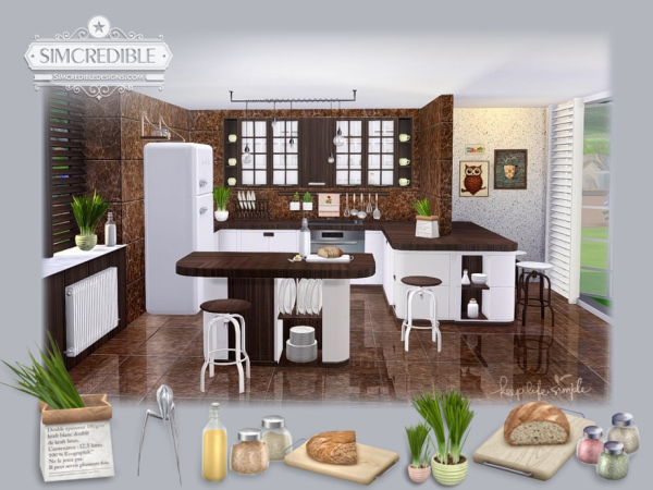 Mix Keep Life Simple Kitchen - The Sims 4 Custom Content