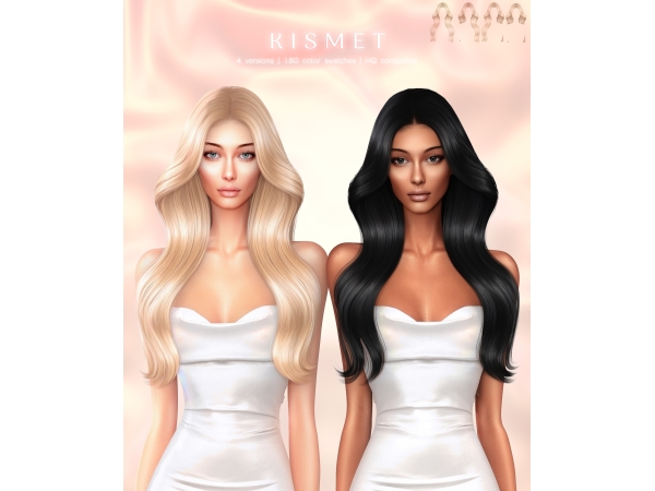 Alpha Kismet Hairstyle - The Sims 4 Custom Content