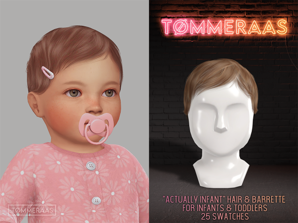 Mix Tu00d8MMERAAS Actually Infant Barrette for Infants (118) - The Sims 4 Custom Content
