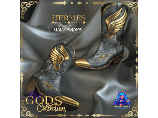 Alpha Hermes (Boots) by PastelPaws - The Sims 4 Custom Content