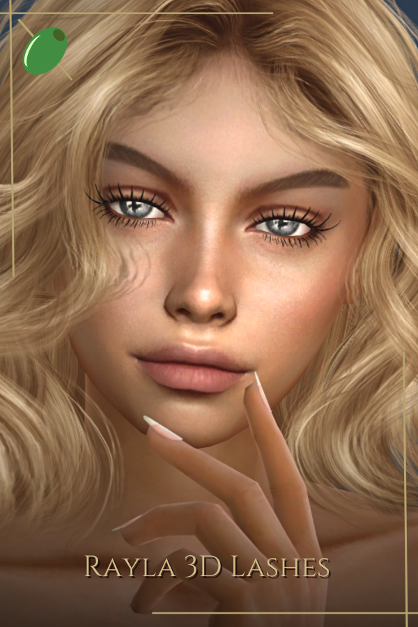 Alpha Rayla 3D Lashes by pitted0live - The Sims 4 Custom Content