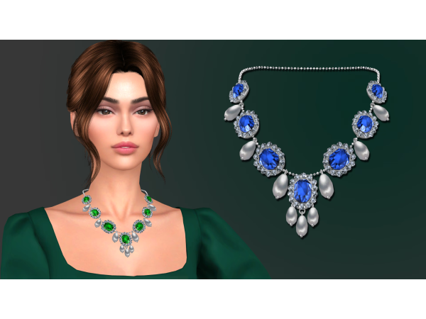 Alpha QUEENS COURTIER NECKLACE - The Sims 4 Custom Content