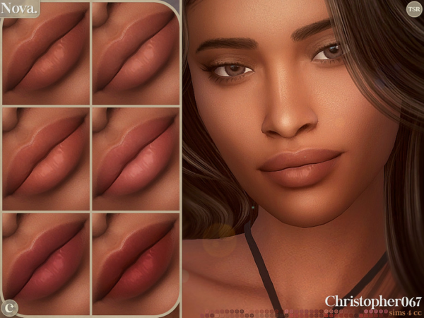 Alpha Nova Lipstick Medium Shine Glossy Lipstick Christopher067 - The Sims 4 Custom Content