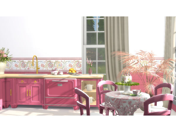 Maxis Match Enchanted Kitchen Tiles by philo - The Sims 4 Custom Content