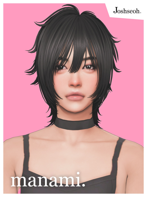 Maxis Match Manami Hair by simsfinds - The Sims 4 Custom Content