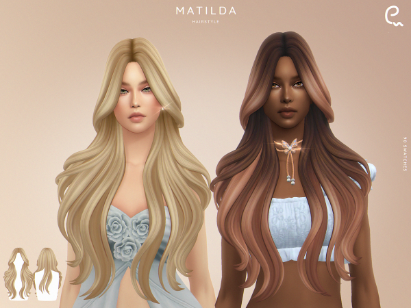 Maxis Match [EnriqueS4] Matilda Hairstyle - The Sims 4 Custom Content