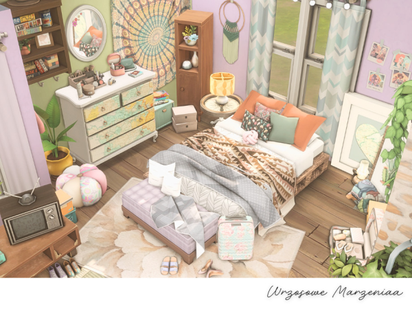 Maxis Match Travel Life Bedroom - The Sims 4 Custom Content