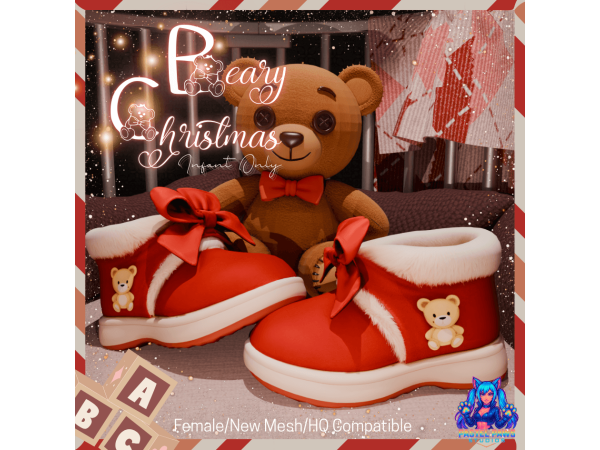 Alpha Berry Christmas by PastelPaws - The Sims 4 Custom Content