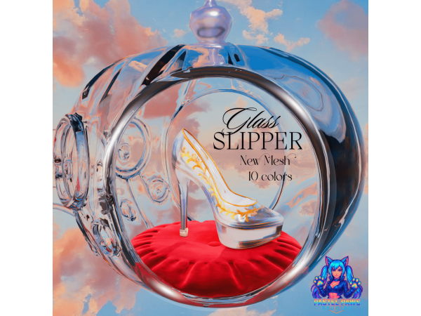Alpha Glass Slippers by PastelPaws - The Sims 4 Custom Content