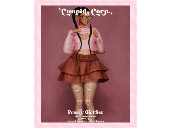 Alpha cuupid corp pretty girl set - The Sims 4 Custom Content