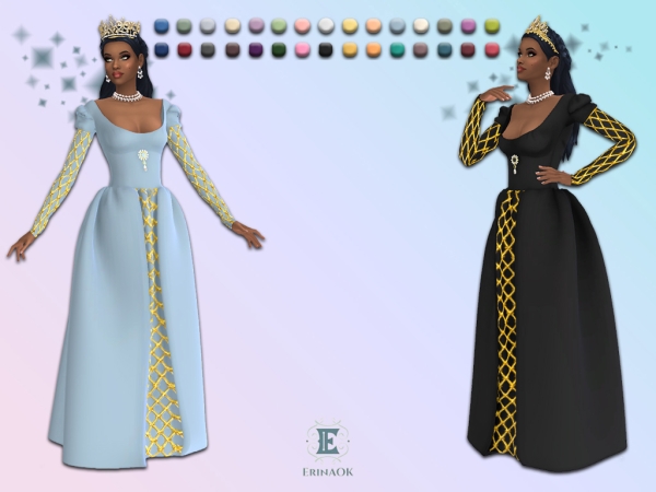 Mix ErinAOK Womens Princess Gown 030426 - The Sims 4 Custom Content