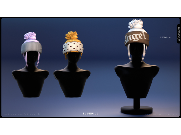 Maxis Match (Bluepill) 2026DROP_20_AF Zelie hair - The Sims 4 Custom Content