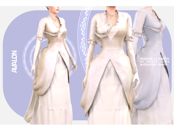 Mix Elisabeth of Hesse Dress by avalonsims - The Sims 4 Custom Content
