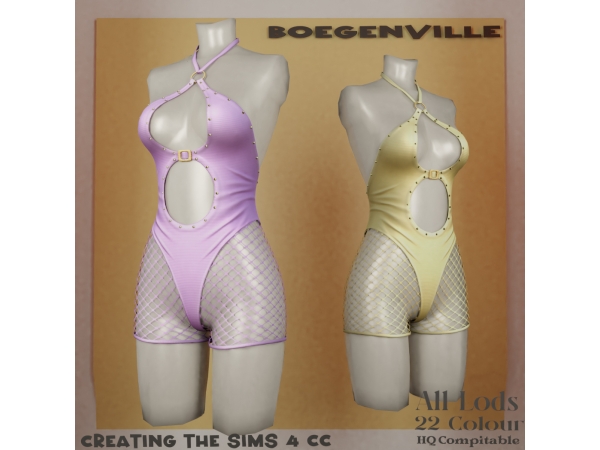 Alpha Boe_Eudora Jumpsuit Lace - The Sims 4 Custom Content