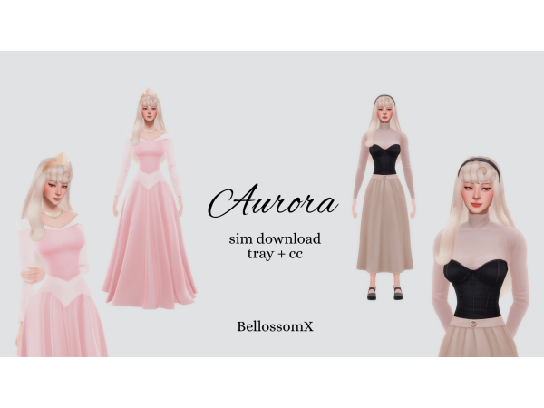 Maxis Match Aurora Sim Download Tray by bellossomx - The Sims 4 Custom Content