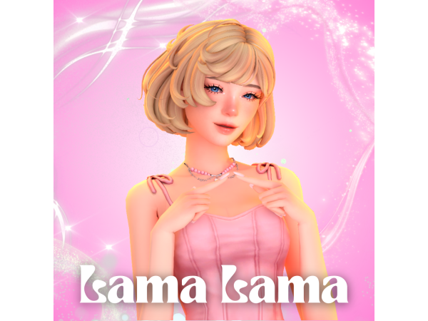 Maxis Match Hair Neva by LamaLamaLove - The Sims 4 Custom Content