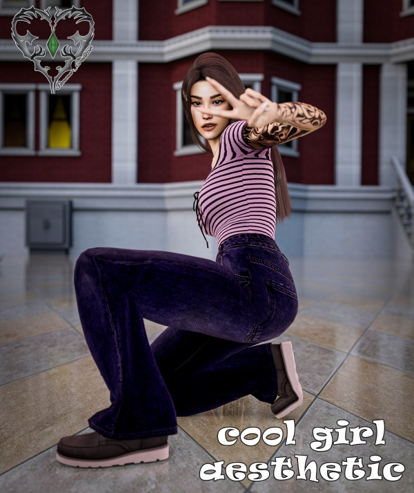 Mix Coll girl aesthetic by simmer_creator - The Sims 4 Custom Content
