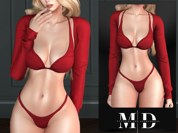Alpha semi sporty underwear set - The Sims 4 Custom Content
