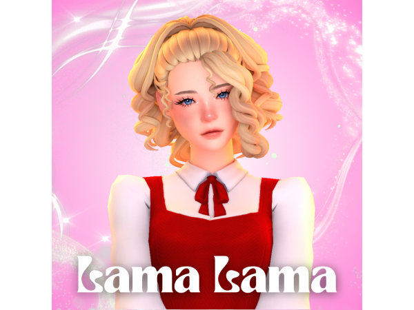 Maxis Match Hair Brenna by LamaLamaLove - The Sims 4 Custom Content