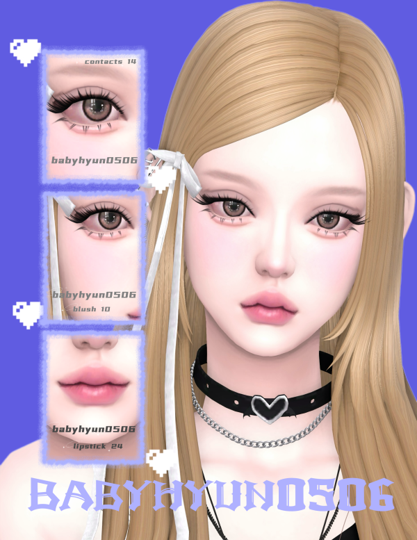 Maxis Match babyhyun0506妆容包make up set by simsfinds - The Sims 4 Custom Content