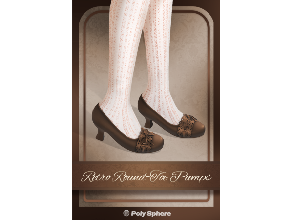 Maxis Match Retro Round Toe Pumps - The Sims 4 Custom Content