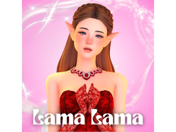 Maxis Match Hair Alicent Hightower by LamaLamaLove - The Sims 4 Custom Content