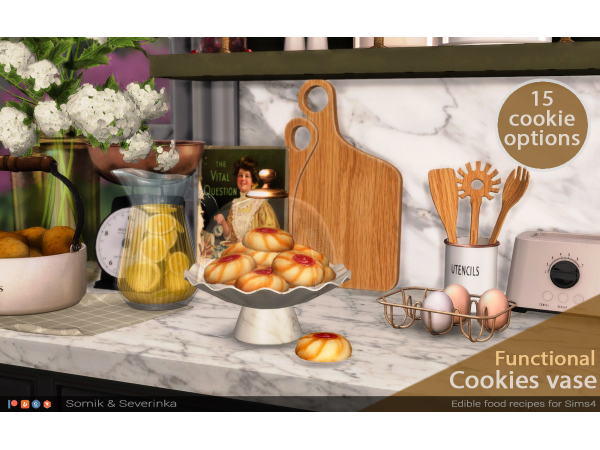 Mix Functional Vase with Cookies by Somik_Severinka - The Sims 4 Custom Content