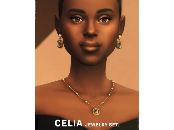 Maxis Match CELIA Jewelry set by rustysims - The Sims 4 Custom Content