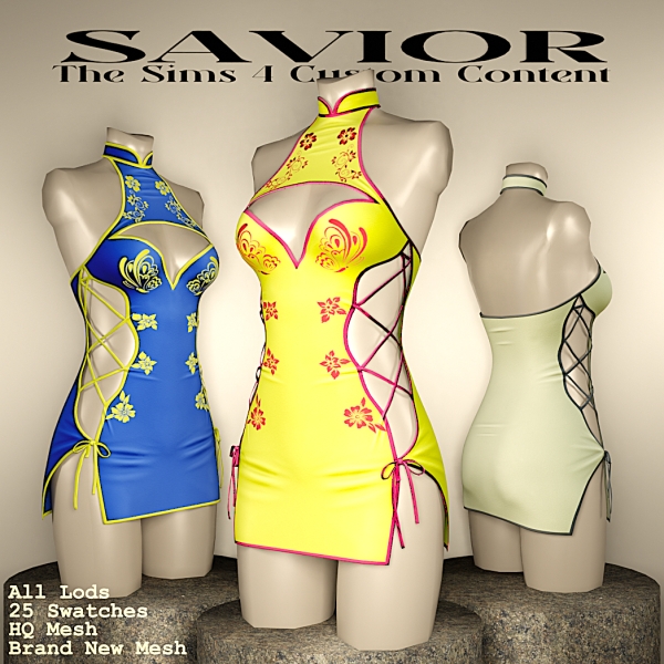Alpha Svr_Arthalita Dress Chinese by saviorts4 - The Sims 4 Custom Content