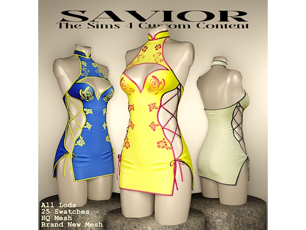 Alpha Svr_Arthalita Dress Chinese - The Sims 4 Custom Content