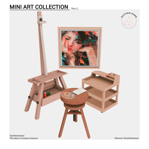 Maxis Match MINI ART Part 2 by simsfinds - The Sims 4 Custom Content