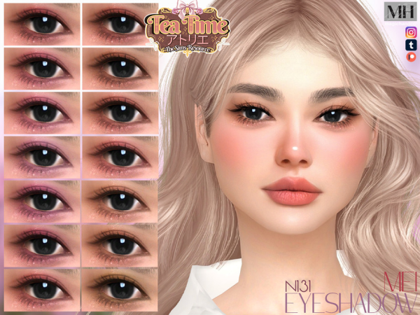 Alpha Tea Time Mei Eyeshadow N131 - The Sims 4 Custom Content