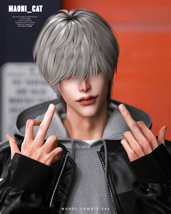 Alpha HAIR NO64 by simsfinds - The Sims 4 Custom Content