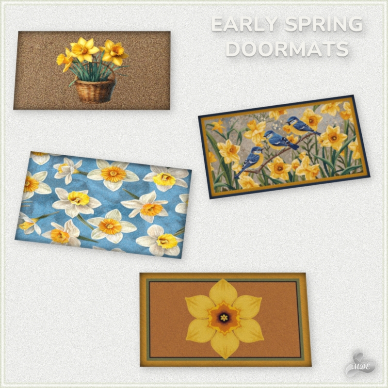 Maxis Match Early Spring Doormats by mde - The Sims 4 Custom Content