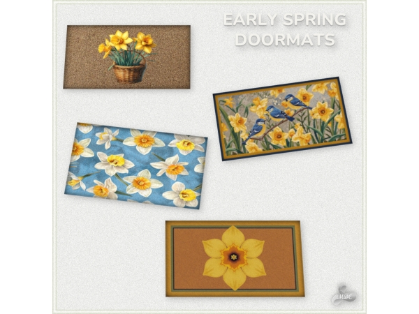 Maxis Match Early Spring Doormats - The Sims 4 Custom Content