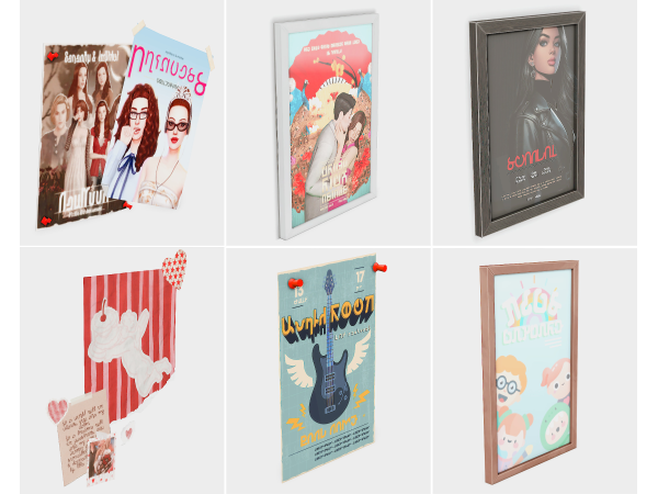 Maxis Match sims 4 simlish postersart sims 4 finds by boujeesimss - The Sims 4 Custom Content