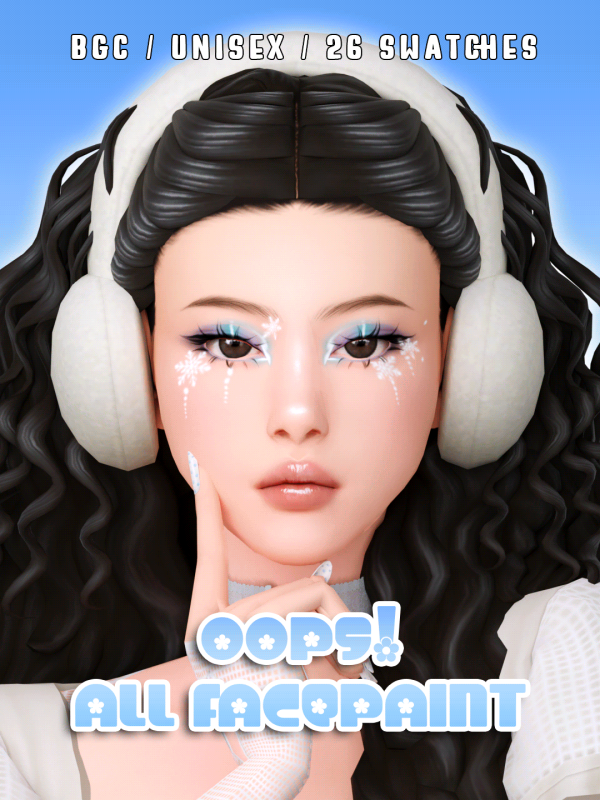 Maxis Match Oops All Facepaint 03 by simsfinds - The Sims 4 Custom Content