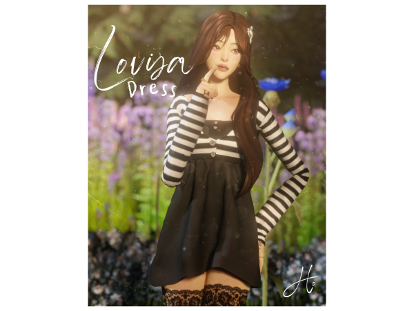 Maxis Match heartquake lovisa dress by heartquake - The Sims 4 Custom Content