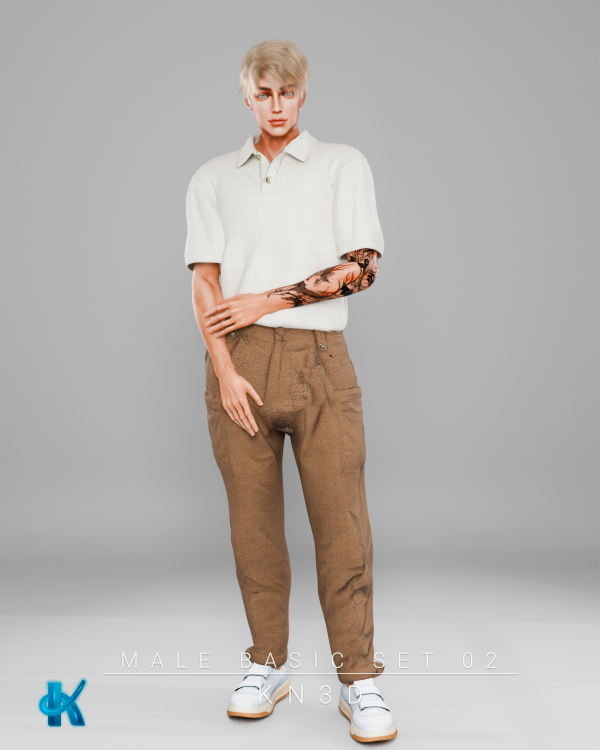 Alpha Male basic set 02 by simsfinds - The Sims 4 Custom Content