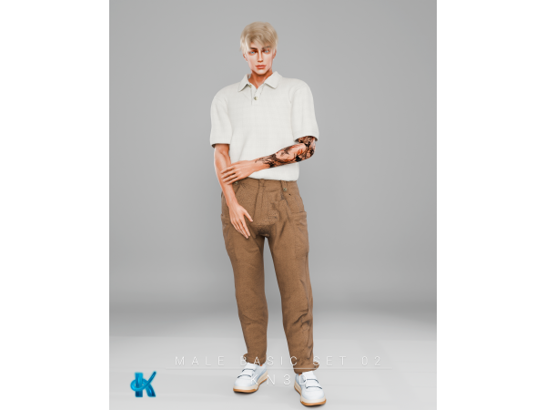 Alpha Male basic set 02 by kn3d_blender - The Sims 4 Custom Content