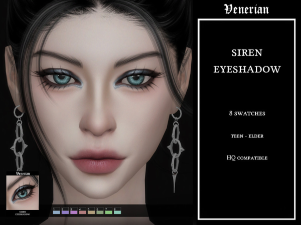 Alpha Siren Eyeshadow by Venerian - The Sims 4 Custom Content