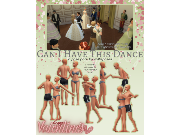 Mix [MP] Valentines Poses Can I Have This Dance by millieposes - The Sims 4 Custom Content
