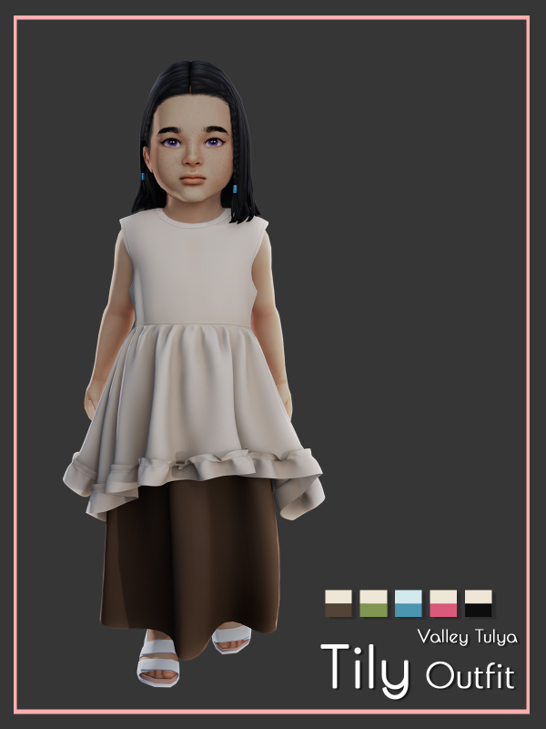 Maxis Match Tily Outfit by simsfinds - The Sims 4 Custom Content