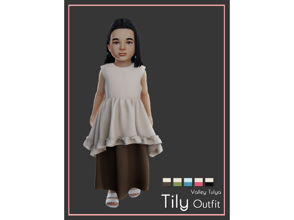 Maxis Match Tily Outfit by HelenaVtulya - The Sims 4 Custom Content