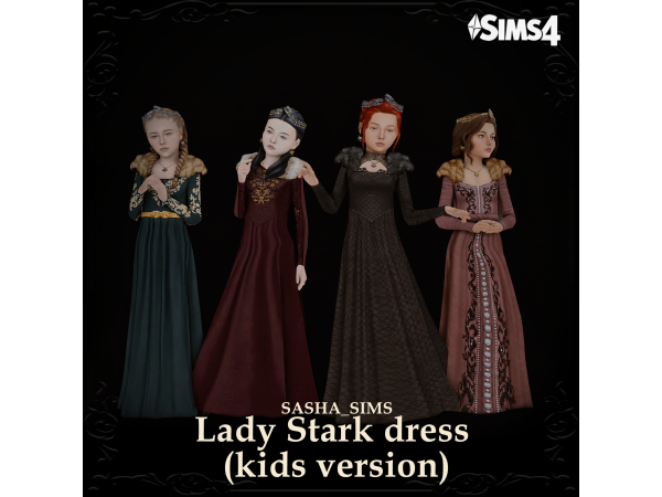 Mix Lady Stark Fur (Kids Edition) sasha_sim - The Sims 4 Custom Content